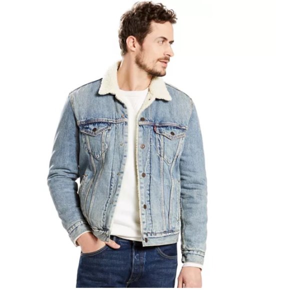 Men's Levi's Sherpa-Lined Trucker Jacket, Size: L - Picture 1 of 2